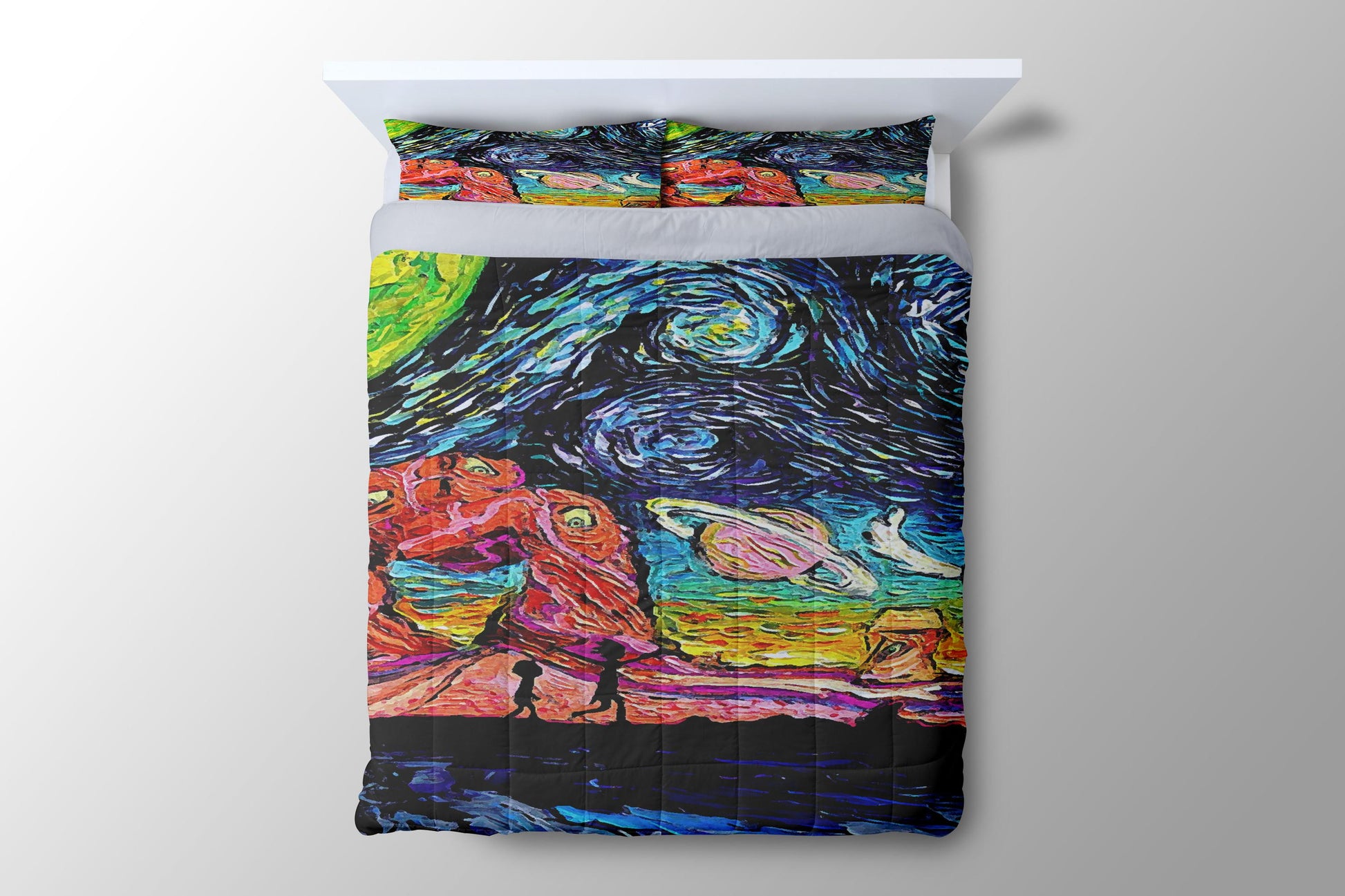 Rick And Morty Starry Night Duvet Cover - King