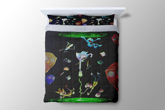 Rick And Morty Teleport Duvet Cover - King