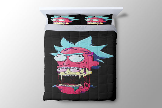 Rick And Morty Trippy Pink Duvet Cover - King