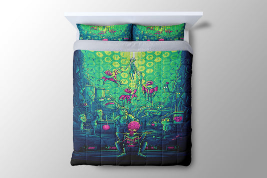 Rick And Morty Two Parts Plutonic Quarks Dan Mum Duvet Cover - King