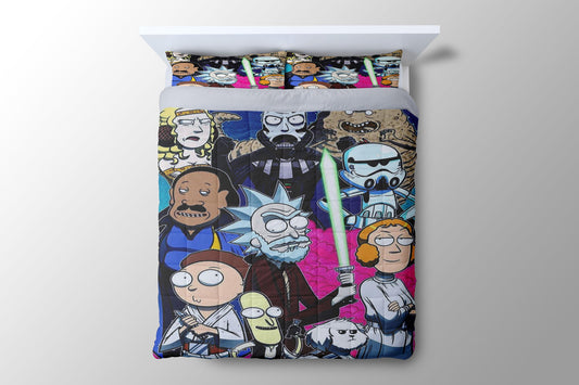 Rick And Morty X Star Wars Duvet Cover - King