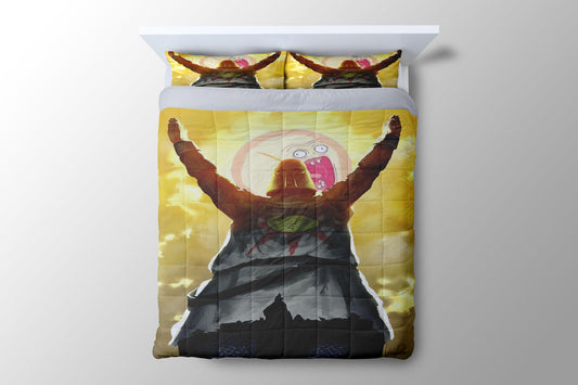 Rick And Mortys Screaming Sun With Dark Souls Solaire Duvet Cover - King