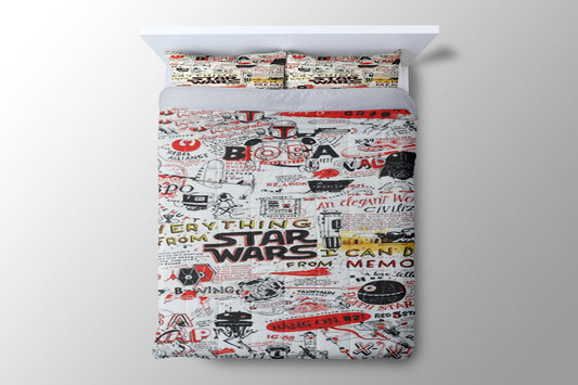 Star Wars Quote Collage Duvet Cover - King