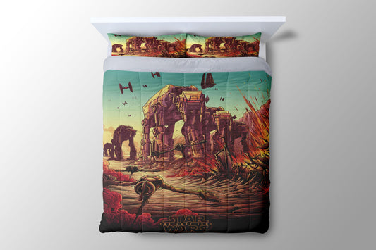 Star Wars The Last Jedi The Battle Of Crait Duvet Cover - King