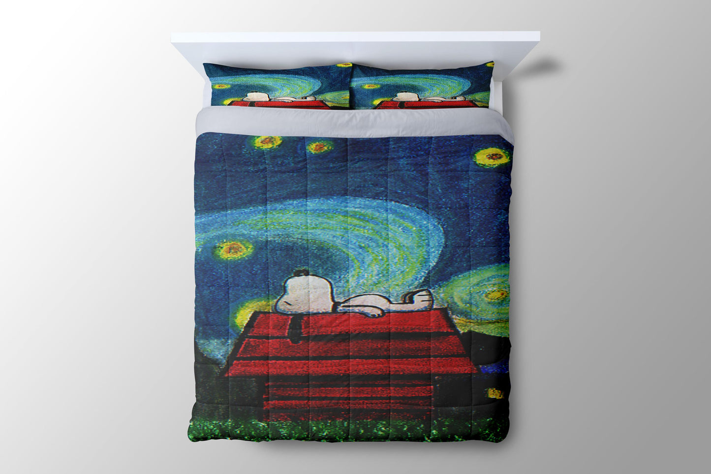 Starry Night Snoopy By Knoxcat Duvet Cover - King