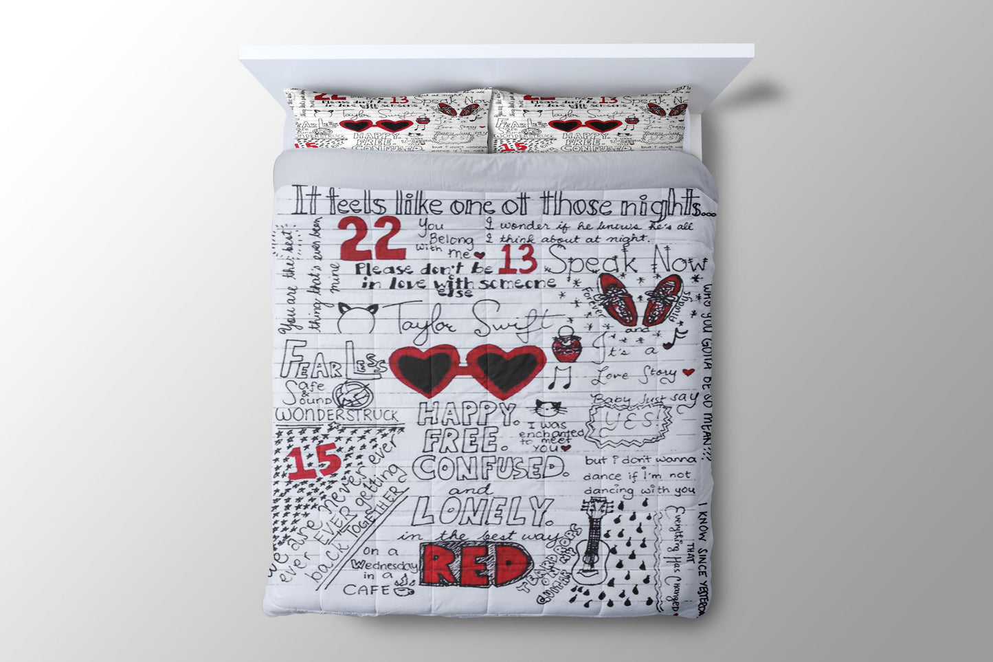 Taylor Swift Quotes Duvet Cover - King