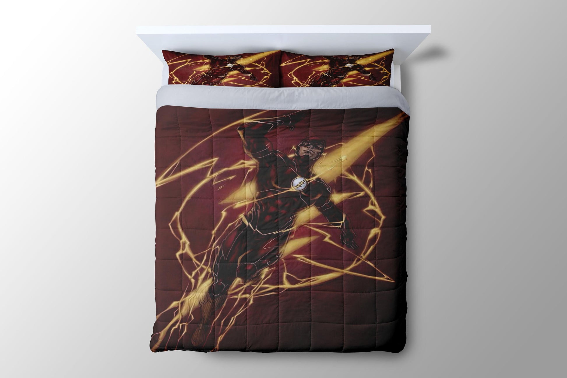 The Flash Red Maroon Duvet Cover - King