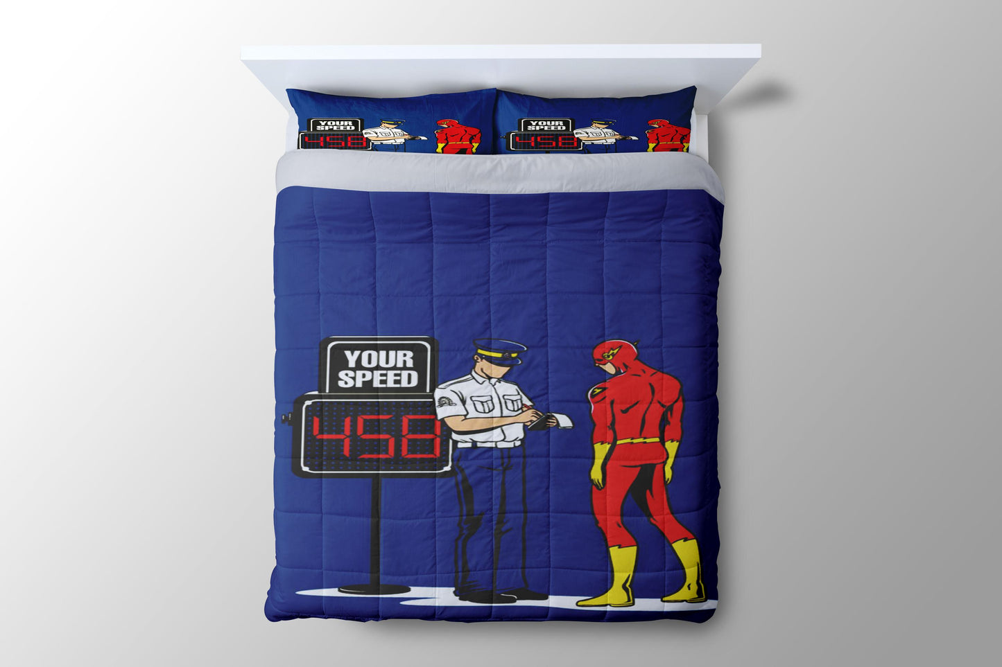 The Flash Speeding Ticket Duvet Cover - King