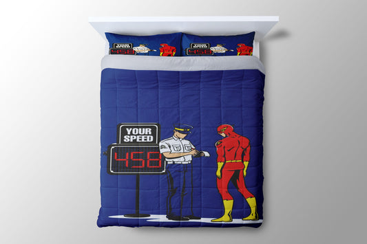 The Flash Speeding Ticket Duvet Cover - King