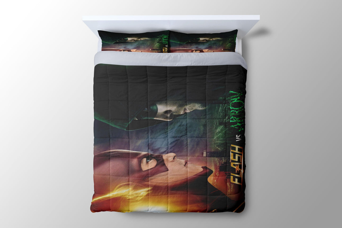 The Flash Vs Arrow 2 Duvet Cover - King