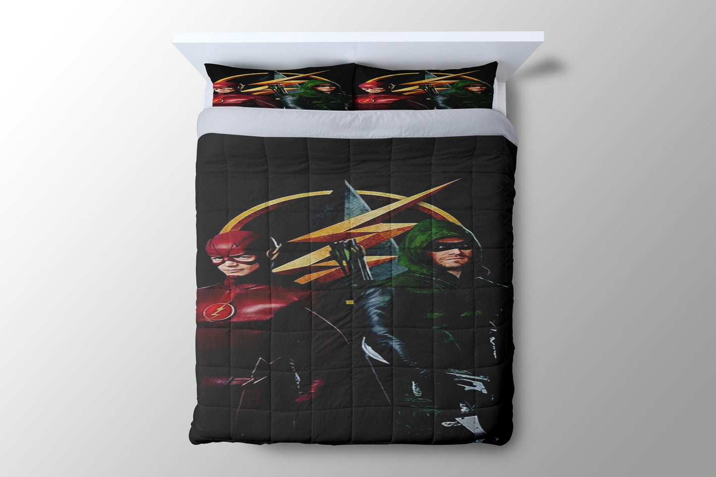 The Flash Vs Green Arrow Dc Duvet Cover - King