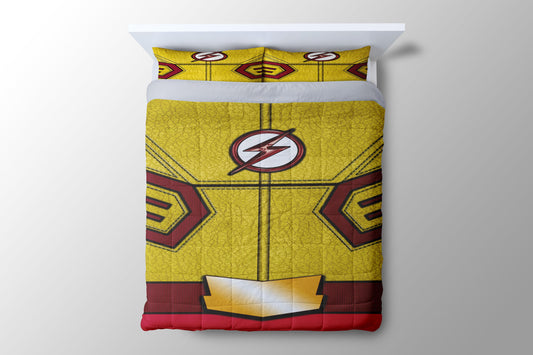 The Kid Flash Yellow Body Custome Suit Duvet Cover - King