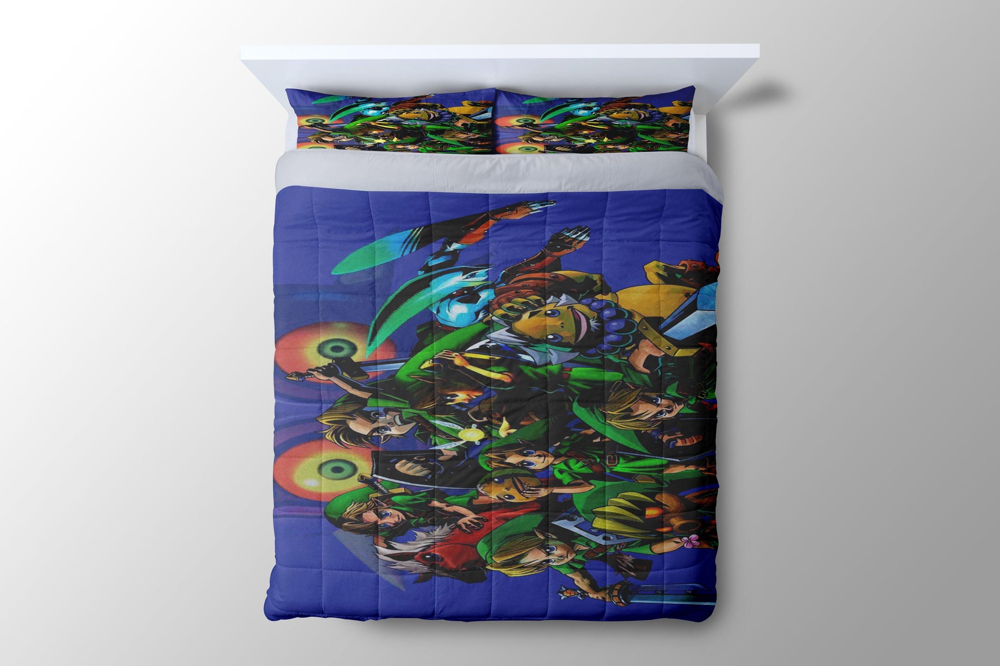 The Legend Of Zelda Green Collage Duvet Cover - King