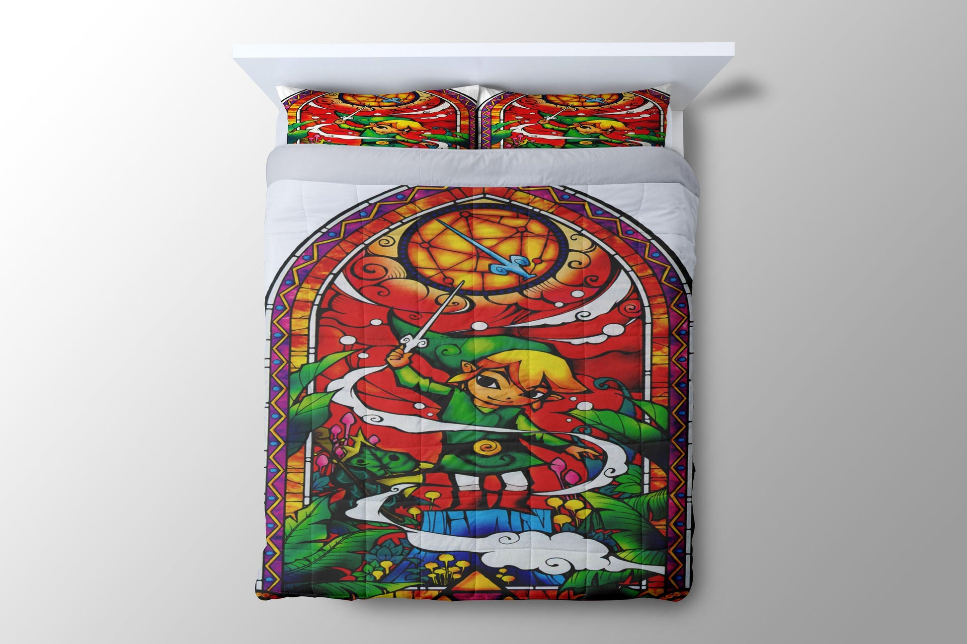 The Legend Of Zelda Mural Artistic Duvet Cover - King