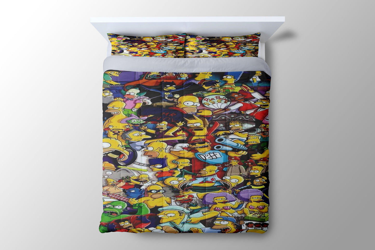 The Simpsons Characters Collection Duvet Cover - King