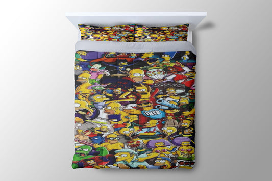 The Simpsons Characters Collection Duvet Cover - King