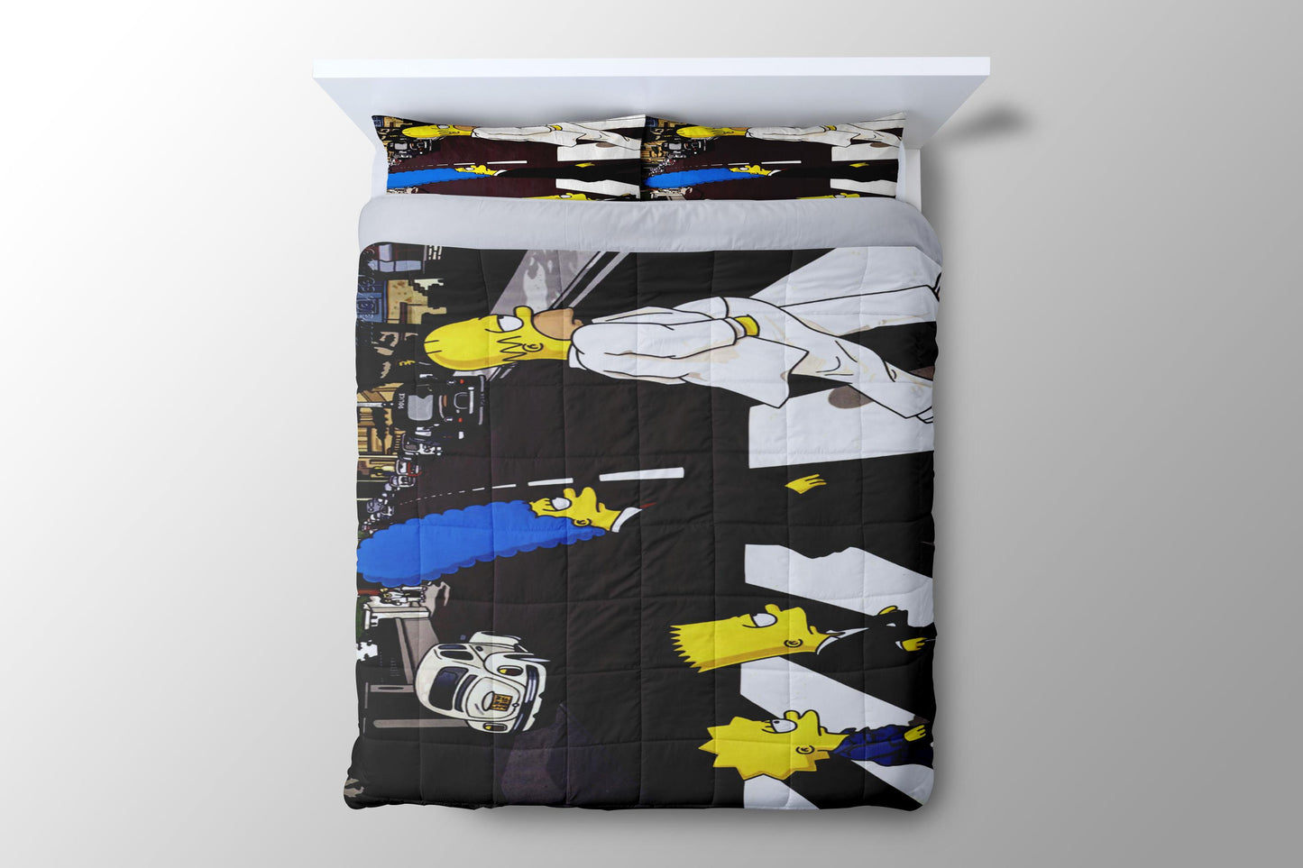 The Simpsons On The Street Duvet Cover - King