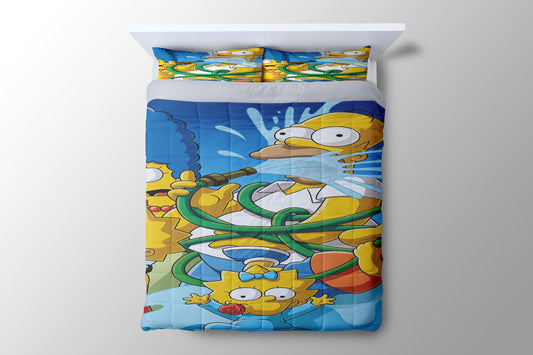 The Simpsons Water Duvet Cover - King