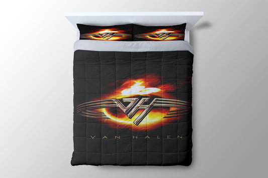 Van Halen Flame Duvet Cover - King