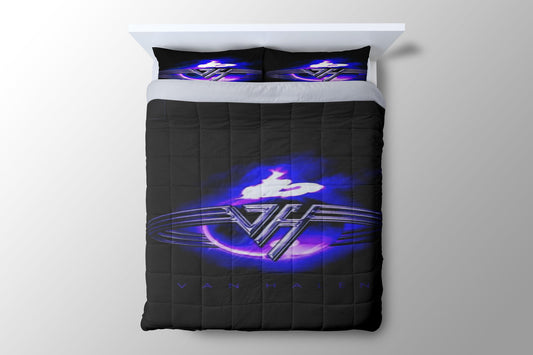 Van Halen Logo Purple Duvet Cover - King