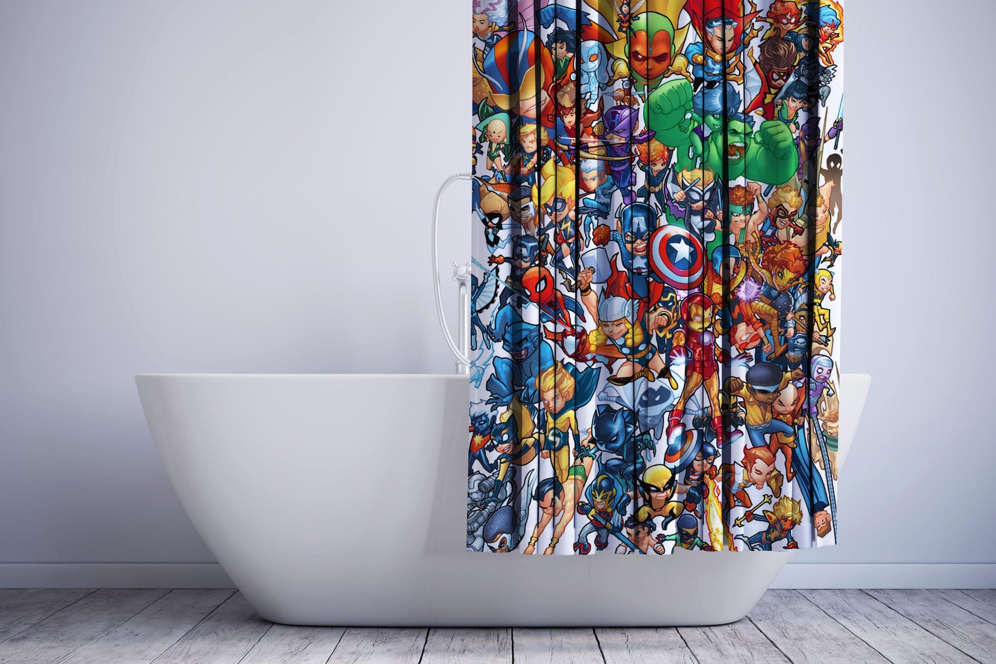 Avengers Babies Shower Curtain