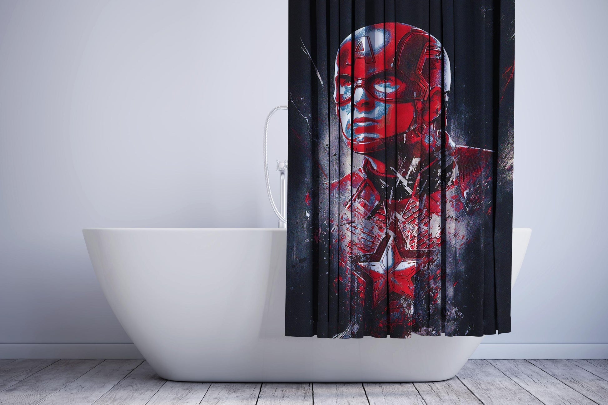 Avengers Endgame Captain America Shower Curtain