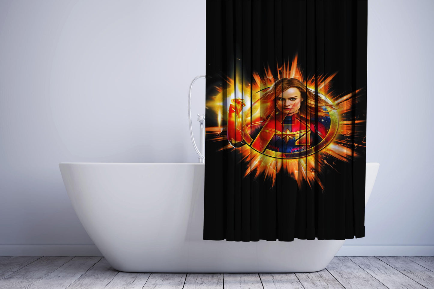 Avengers Endgame Captain Marvel 2 Shower Curtain