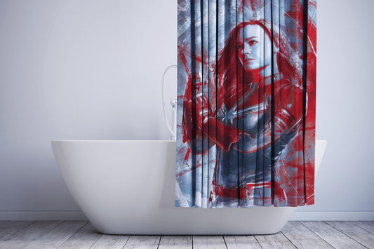 Avengers Endgame Captain Marvel Shower Curtain