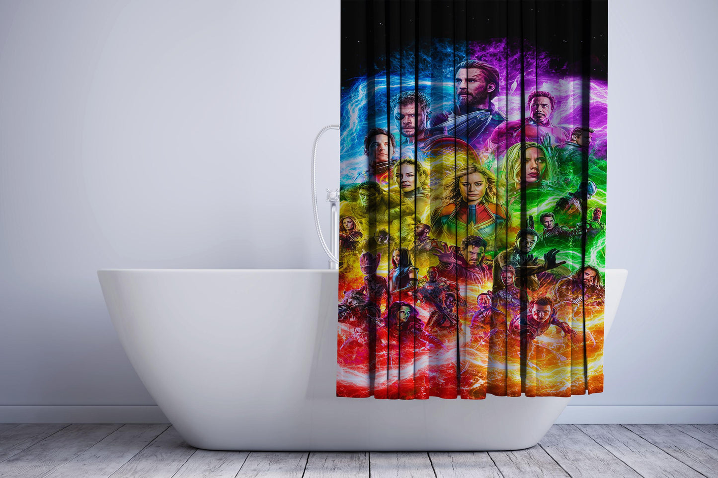 Avengers Endgame Multicolor Shower Curtain