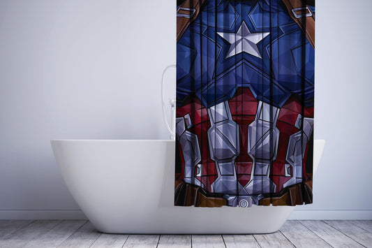 Captain America'S Destroyed Shield Shower Curtain