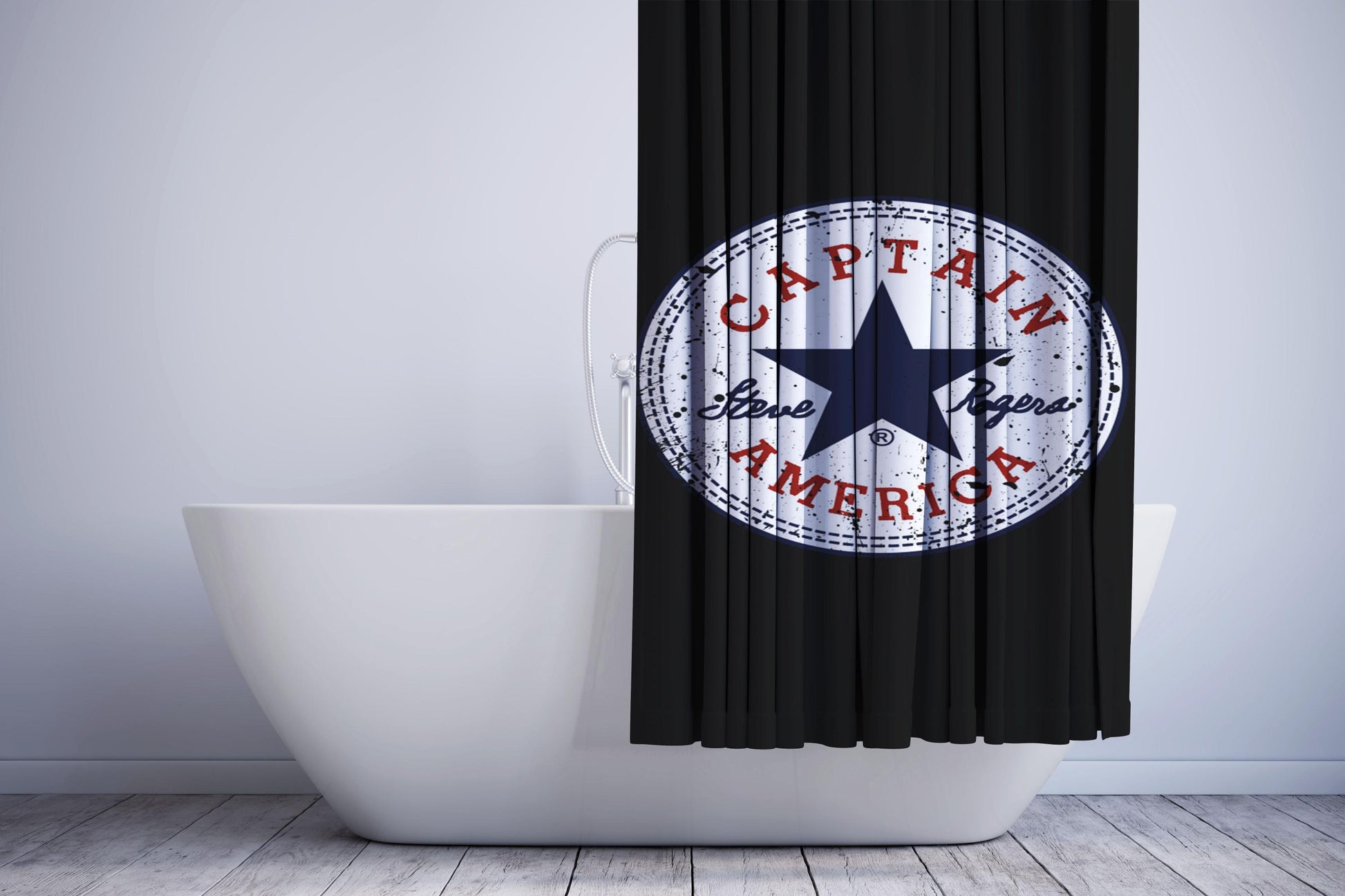 Captain America Abstract Suits Shower Curtain