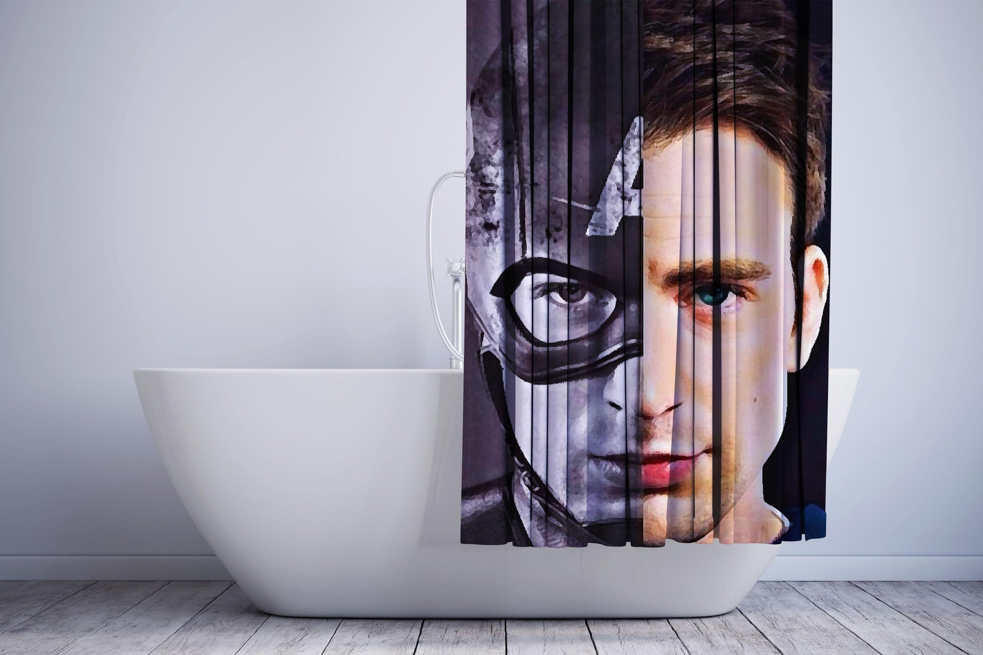 Captain America Civil War Shower Curtain