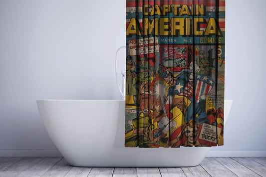 Captain America Collage Shower Curtain