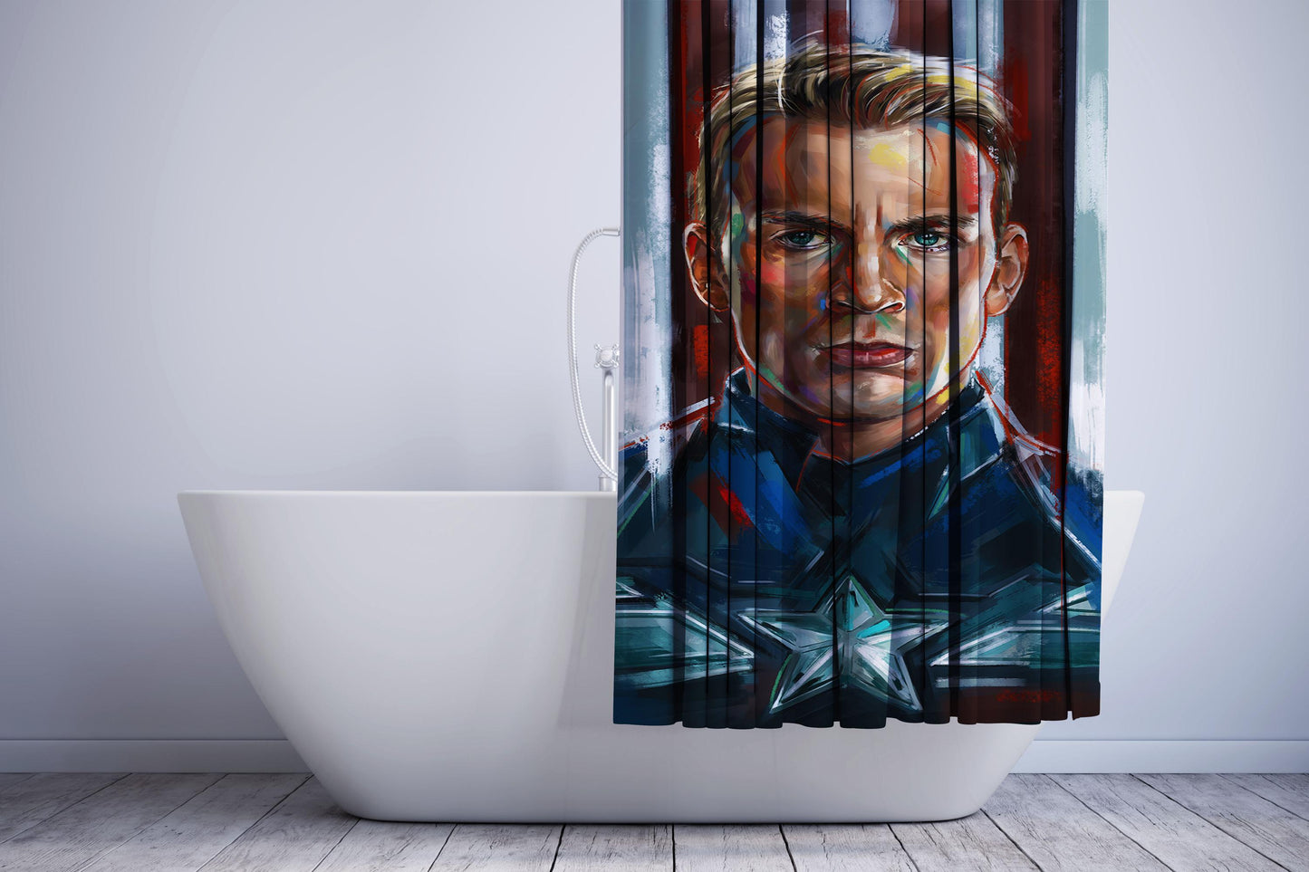 Captain America Hydra Collage Shower Curtain