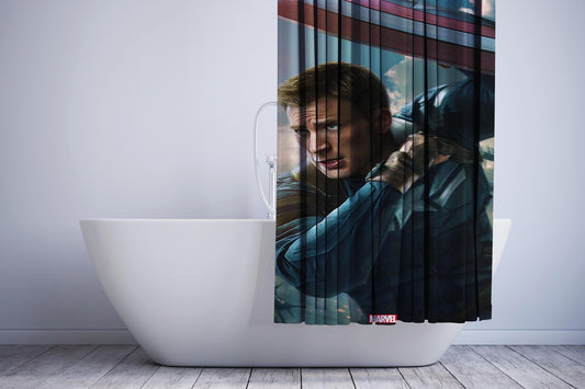 Captain America Illustration Shower Curtain