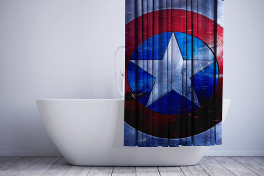 Captain America The First Avenger Art Texture Shower Curtain