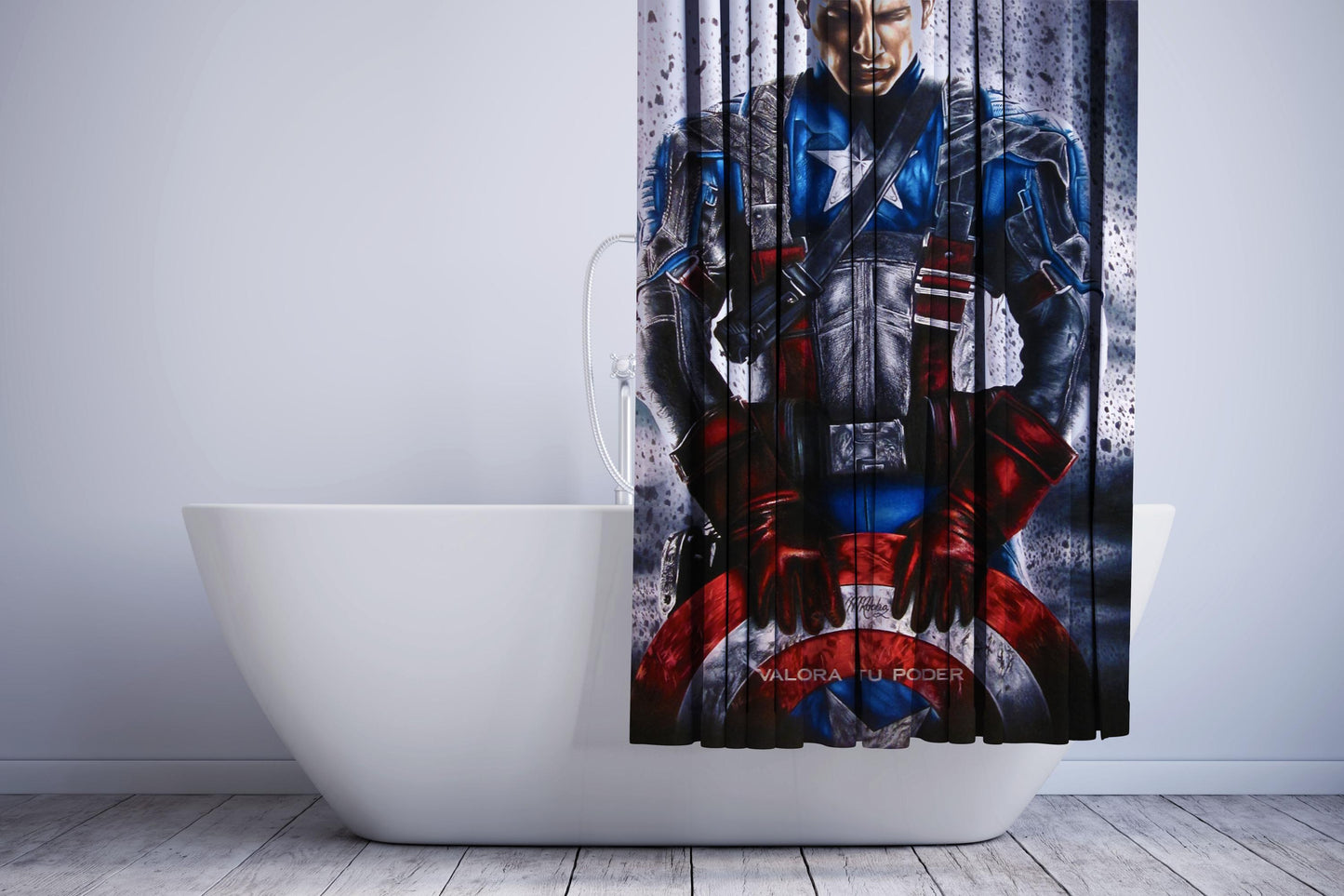 Captain America Vs Iron Man Shower Curtain