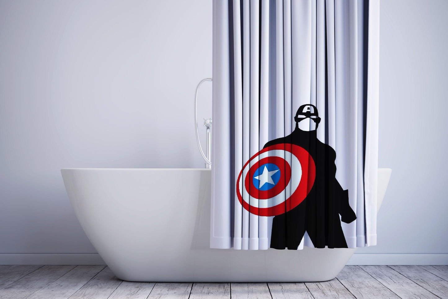 Captain America War Shower Curtain