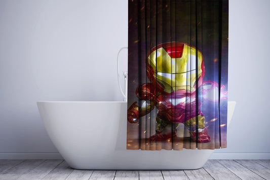 Chibi Fancy Iron Man 2 Shower Curtain