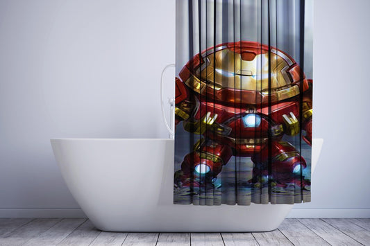 Chibi Fancy Iron Man Shower Curtain