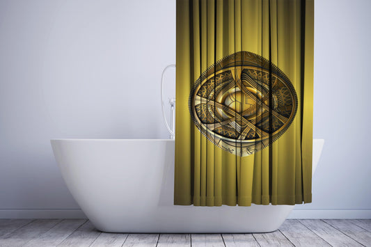 Doctor Strange Pendant Eye Of Agamotto Amulet Necklace Shower Curtain