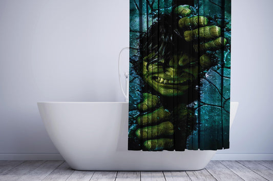 Hulk Broken Building Wall Shower Curtain