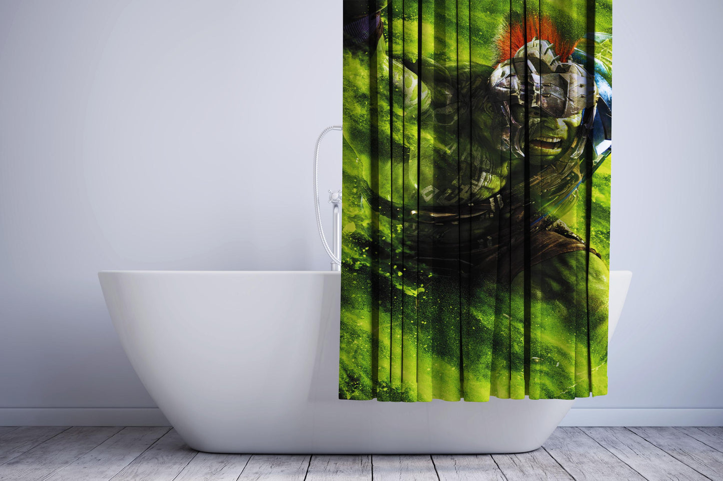 Hulk Green Shower Curtain