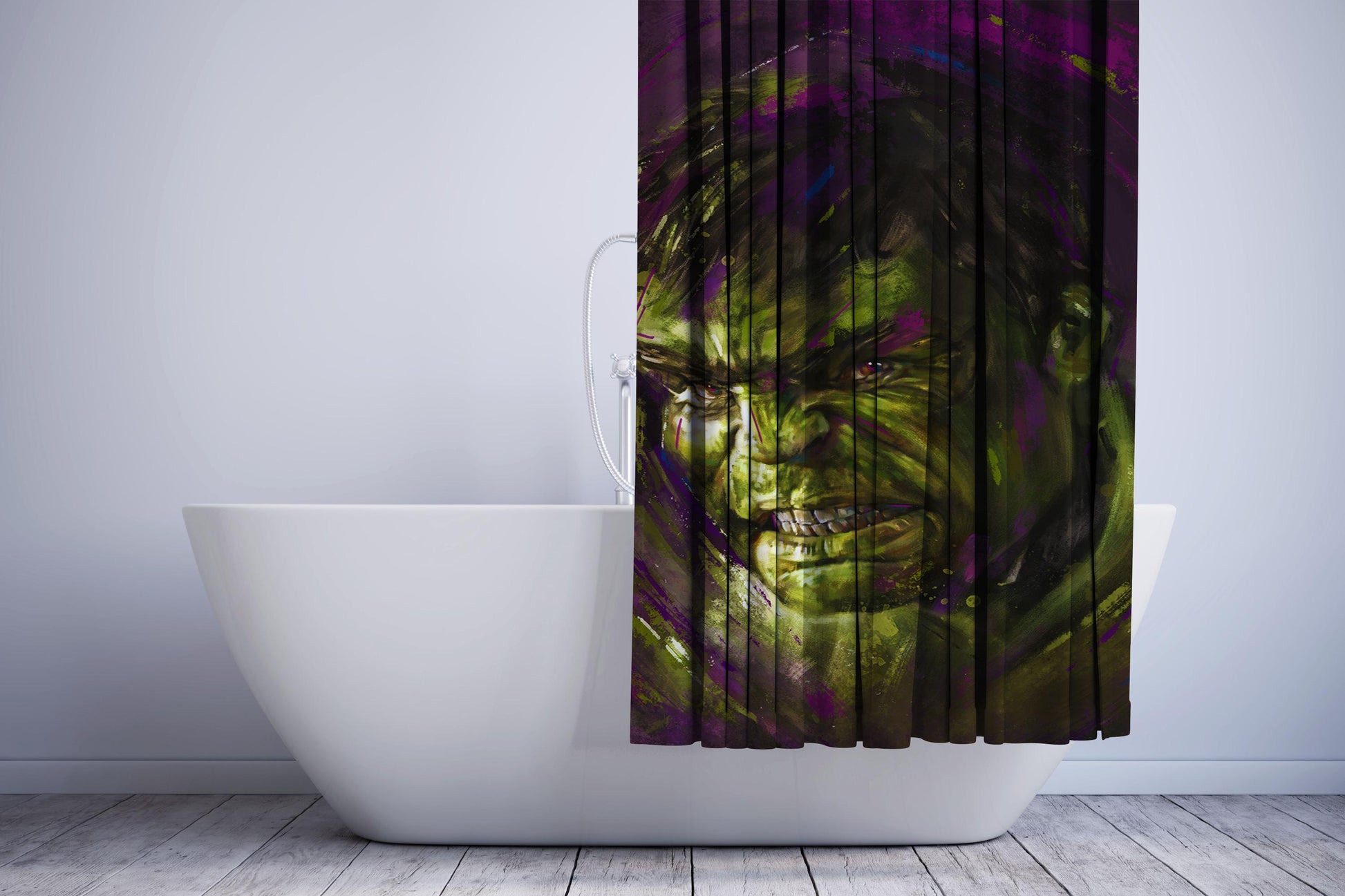 Hulk Illustration 2 Shower Curtain