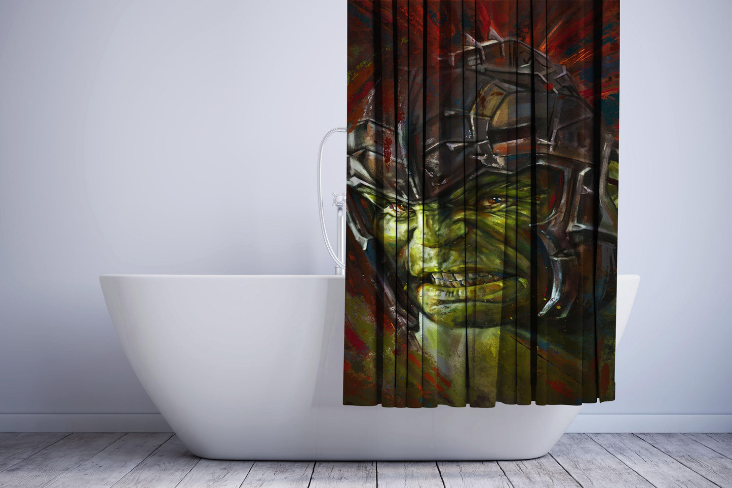 Hulk Illustration Shower Curtain