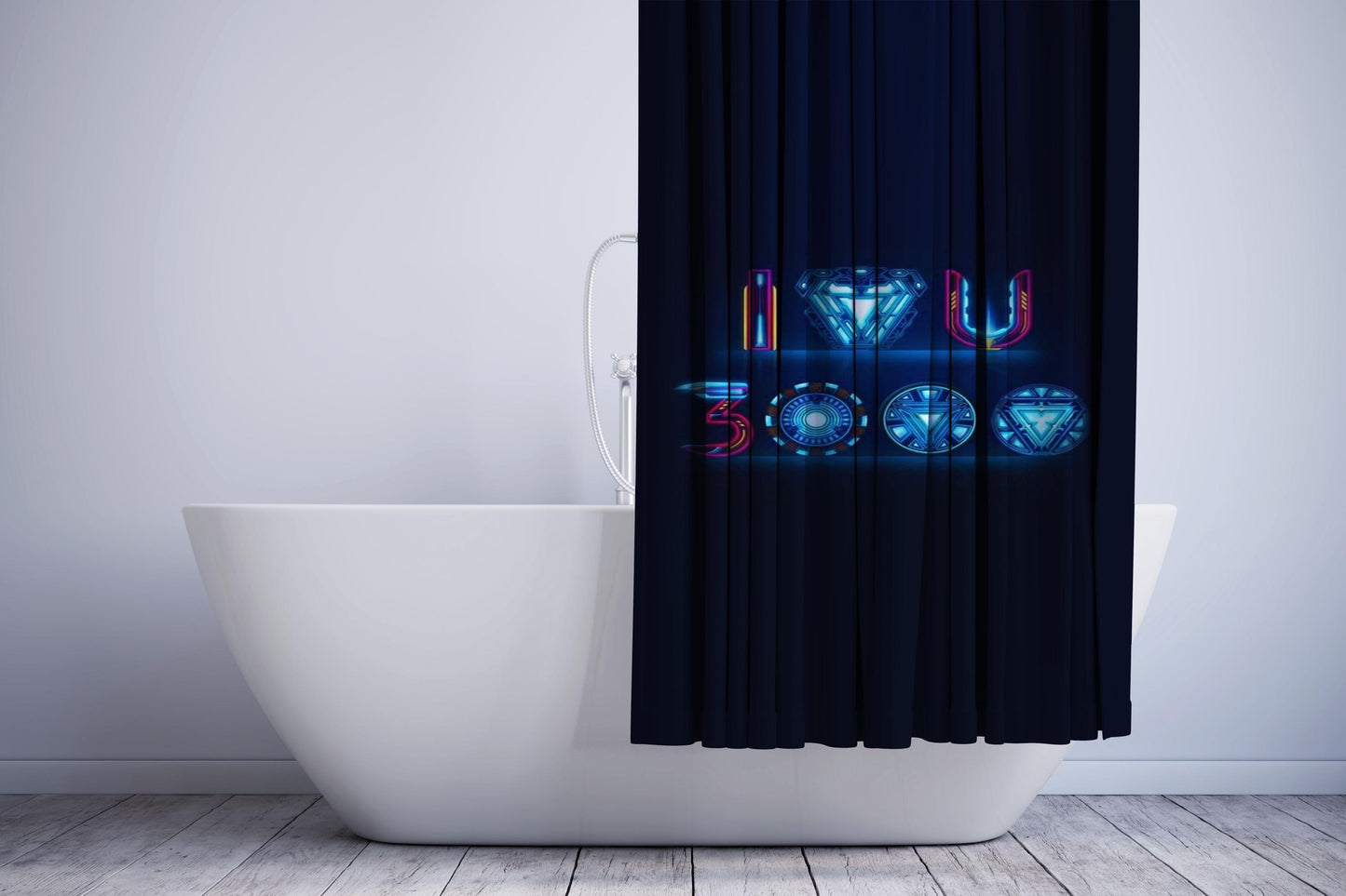 I Love You 300 Iron Man Art Shower Curtain