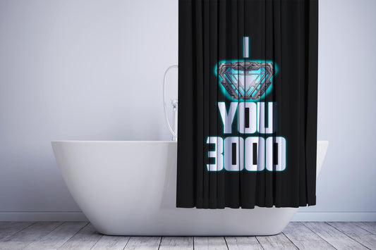 I Love You 3000 Iron Man Shower Curtain