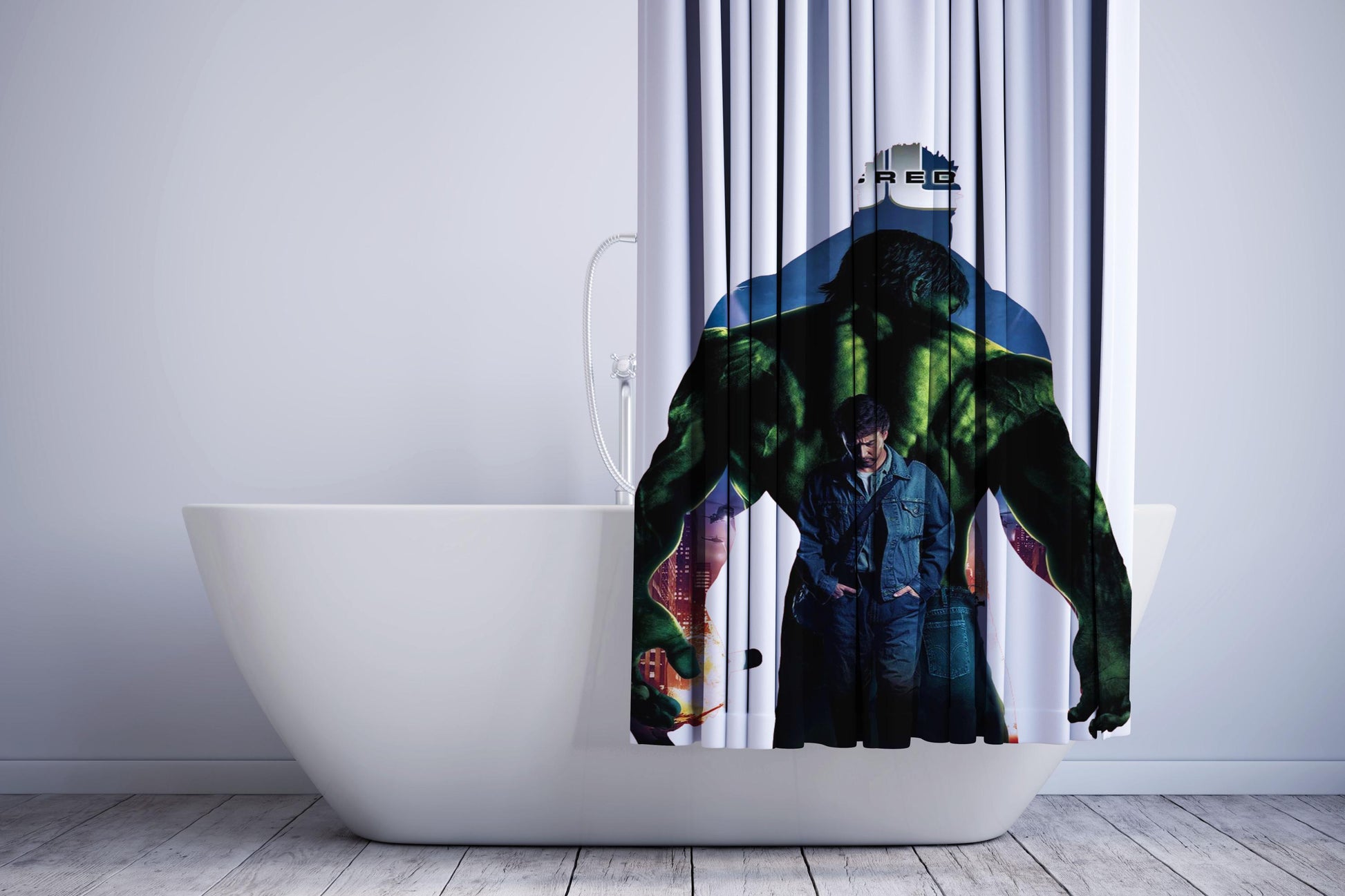 Incredible Hulk Poster Shower Curtain