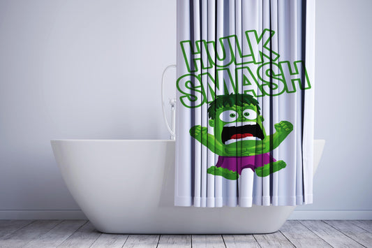 Inside Out Hulk Smash Shower Curtain