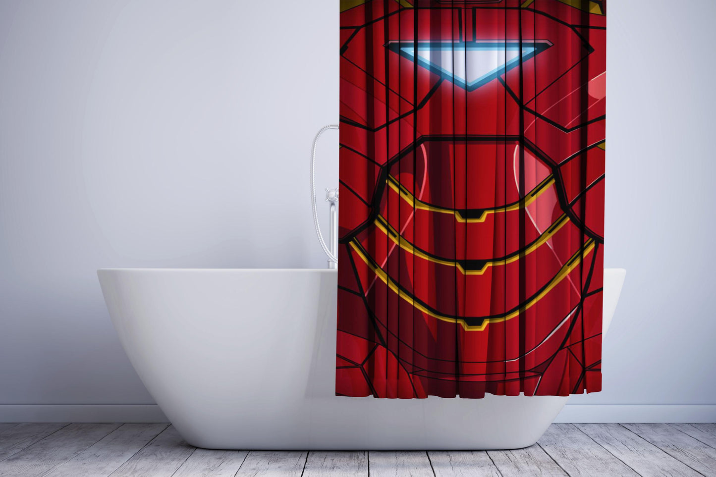 Iron Man Body Wallpaper Shower Curtain